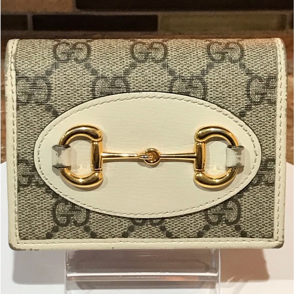 GUCCI GG Supreme Horsebit Compact Card Wallet 😍❤️‍🔥🔥 - Picture 1 of 17